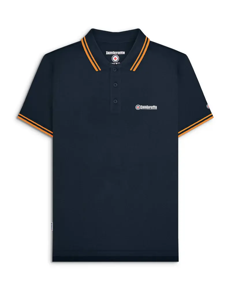 Thumbnail: Lambretta Clothing - Twin Tipped Polo in Navy (SS1608)