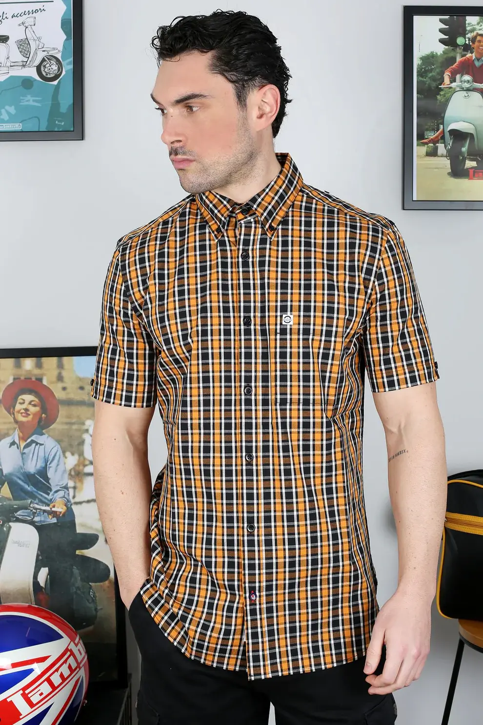 Lambretta Clothing - Short Sleeve Check Shirt (RWIS1474)