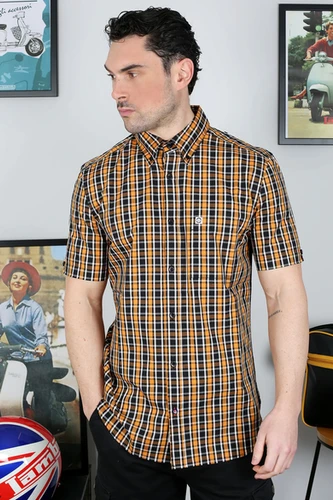ラボット　FRGMT CHECKERED PATTERN WEAR Lambretta Clothing - Short Sleeve Check Shirt (RWIS1474) | Baldwins