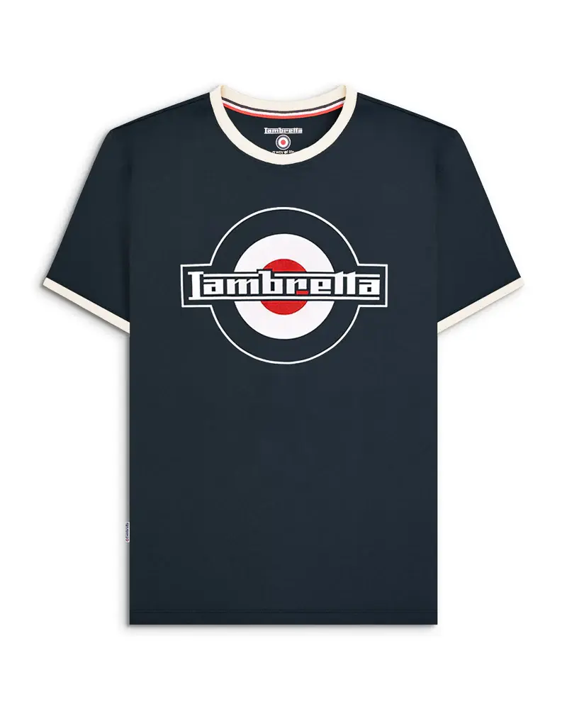 Thumbnail: Lambretta Clothing - Logo Ringer Tee in Navy (SS3001)