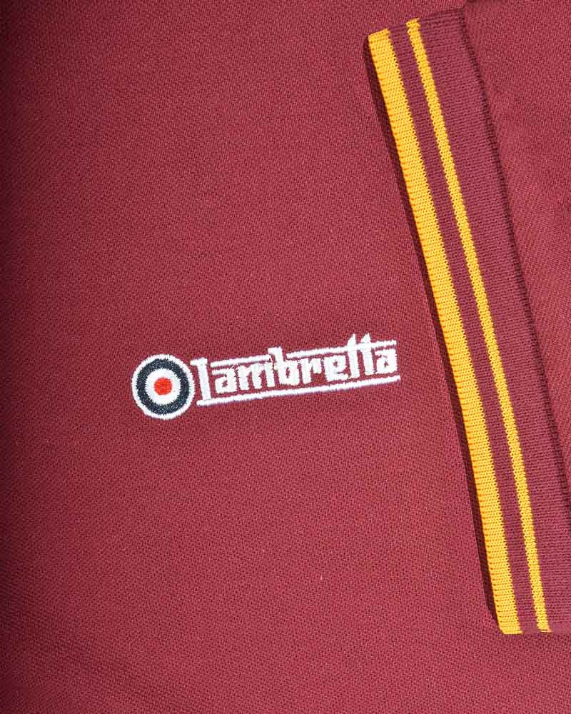 Thumbnail: Lambretta Clothing - Twin Tipped Polo in Burgundy / Gold - SS1608