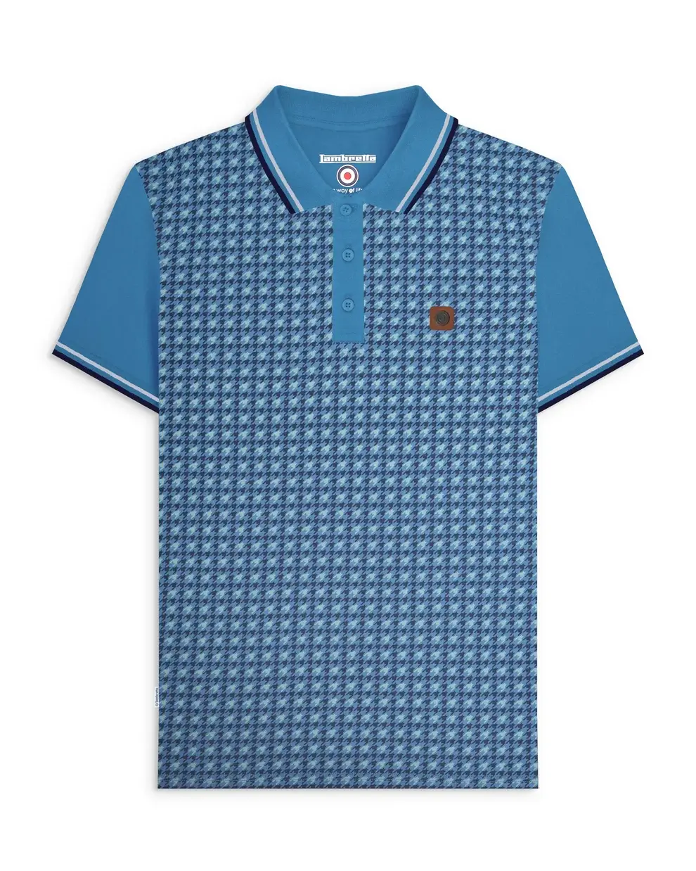 Lambretta Clothing - Houndstooth Polo in DARK BLUE (SS4026)