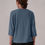 Thumbnail: VIZ-A-VIZ Boutique Crew Neck Top - Blue V25-06F