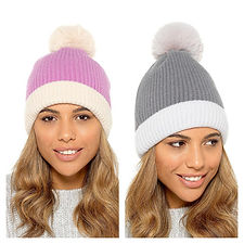 Ladies Striped Knit Bobble Hat.jpg