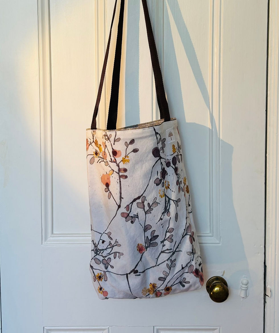 Handmade crossbody tote bag