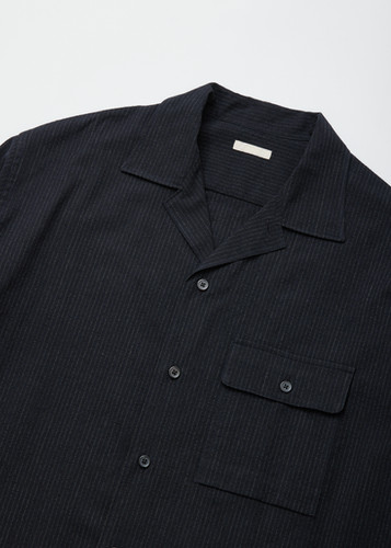 A*H様 ULTERIOR SILK WOOL STRIPED OX O/C S ULTERIOR SILK WOOL STRIPED OX O/C SHIRT