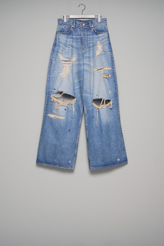 26SS】MASU MB BAGGY JEANS ANGEL DAMAGE - INDIGO | NOUVERTEmagazine
