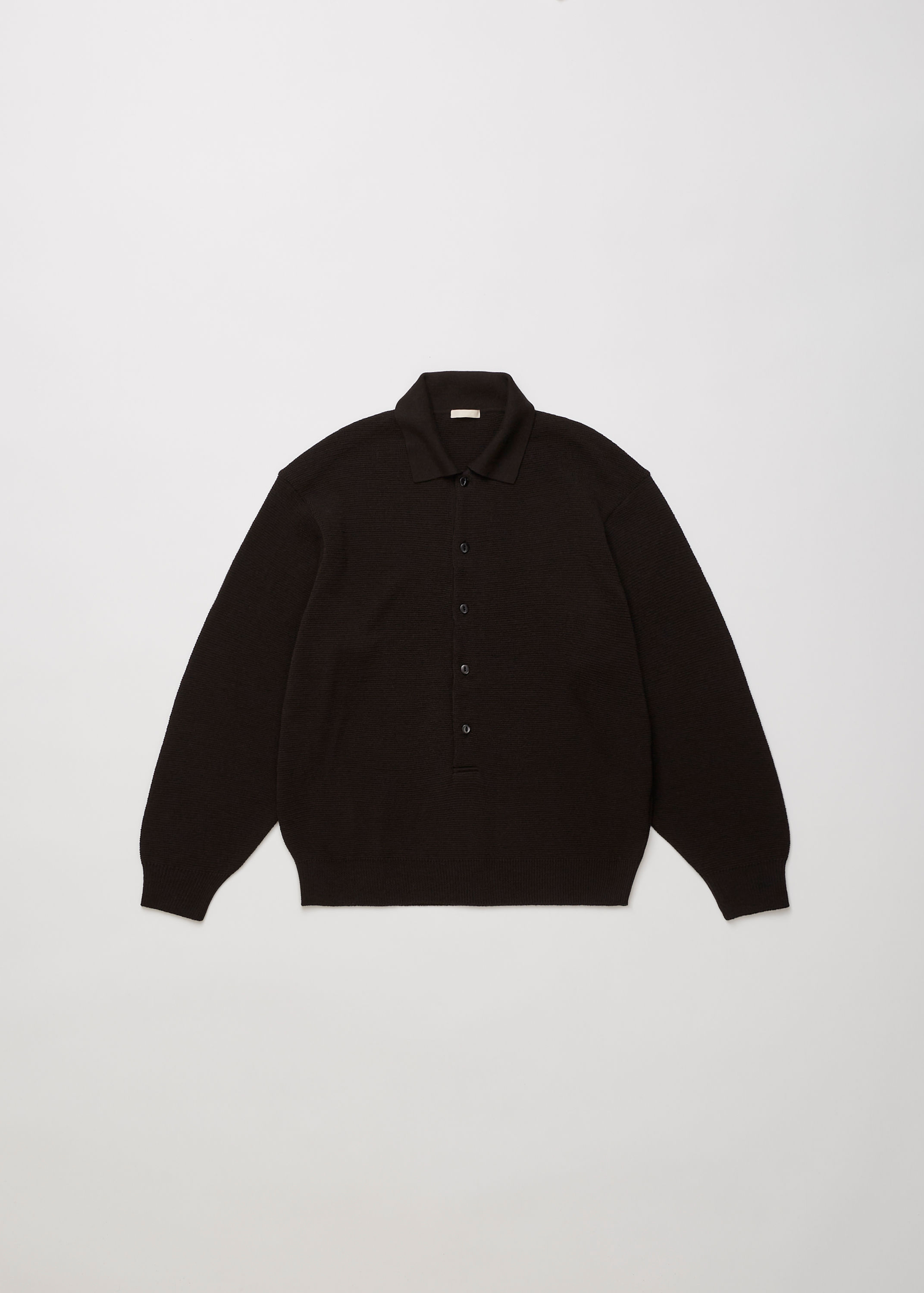 【24AW】ULTERIOR SUPER SOFT LOOSE MILANO RIB KNIT P/S - BLACK