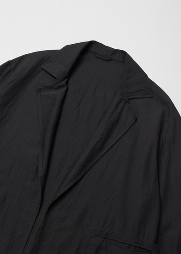 26SS】ULTERIOR WASHED WOOL SILK TWILL SH-JKT - BLACK