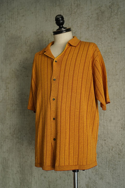 25AW】COOHEM COTTON STRIPE KNIT S/T - YELLOW | NOUVERTEmagazine