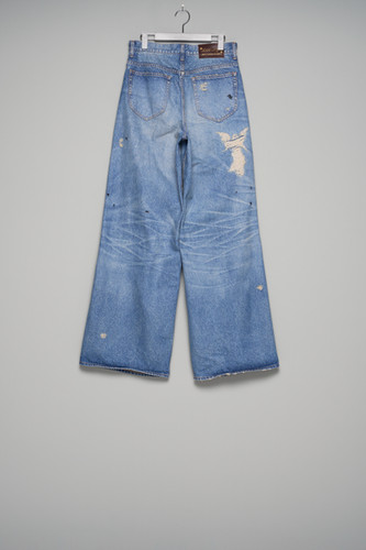 26SS】MASU MB BAGGY JEANS ANGEL DAMAGE - INDIGO | NOUVERTEmagazine