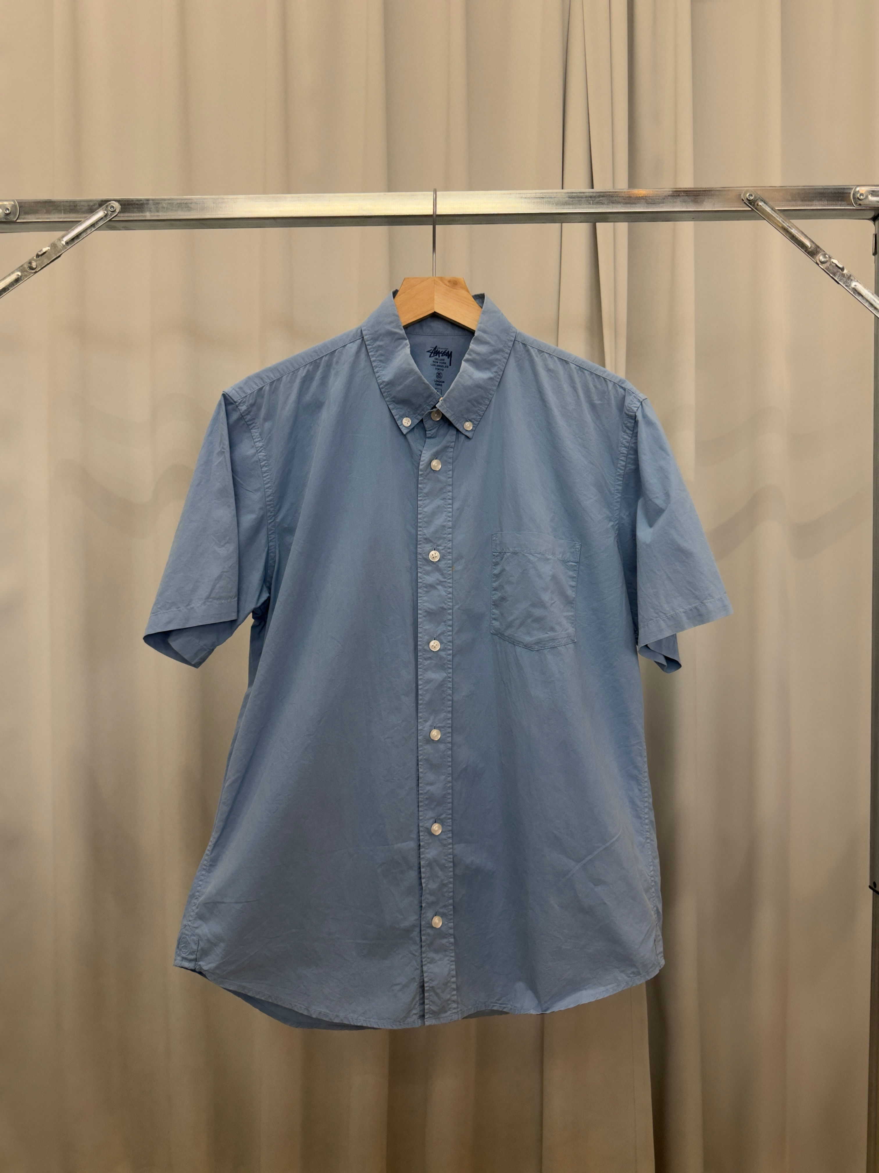 【ARCHIVE】Stussy S/S BD shirt-SAX