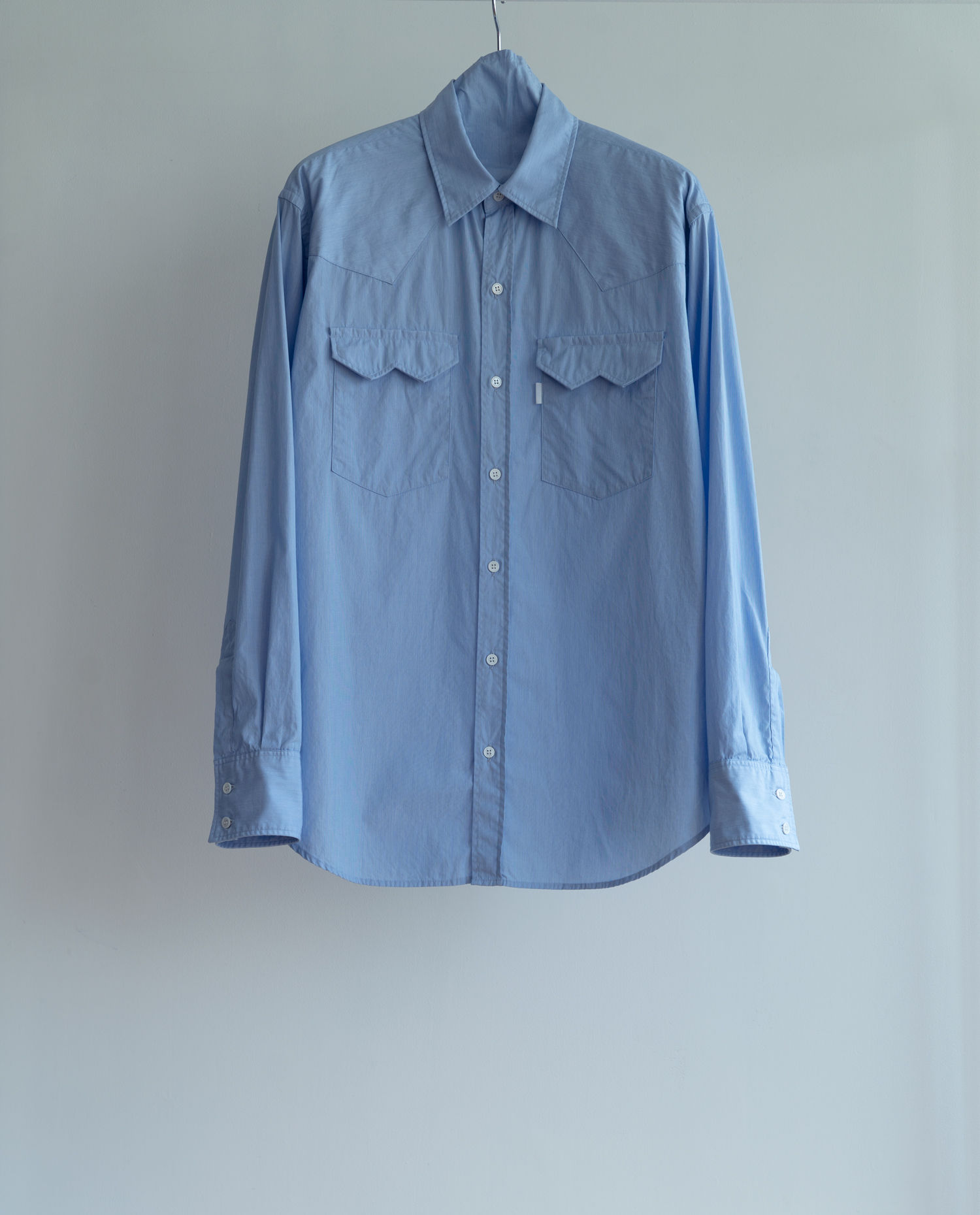 S H WESTERN SHIRT (STRIPES) - LT.BLUE STRIPE