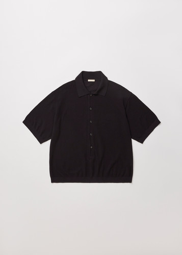 25SS】ULTERIOR TWISTED COTTON KNIT P/S - BLACK