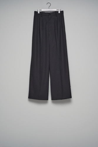 26SS】MASU AGED CANVAS WIDE TROUSERS - BLACK EBONY | NOUVERTEmagazine