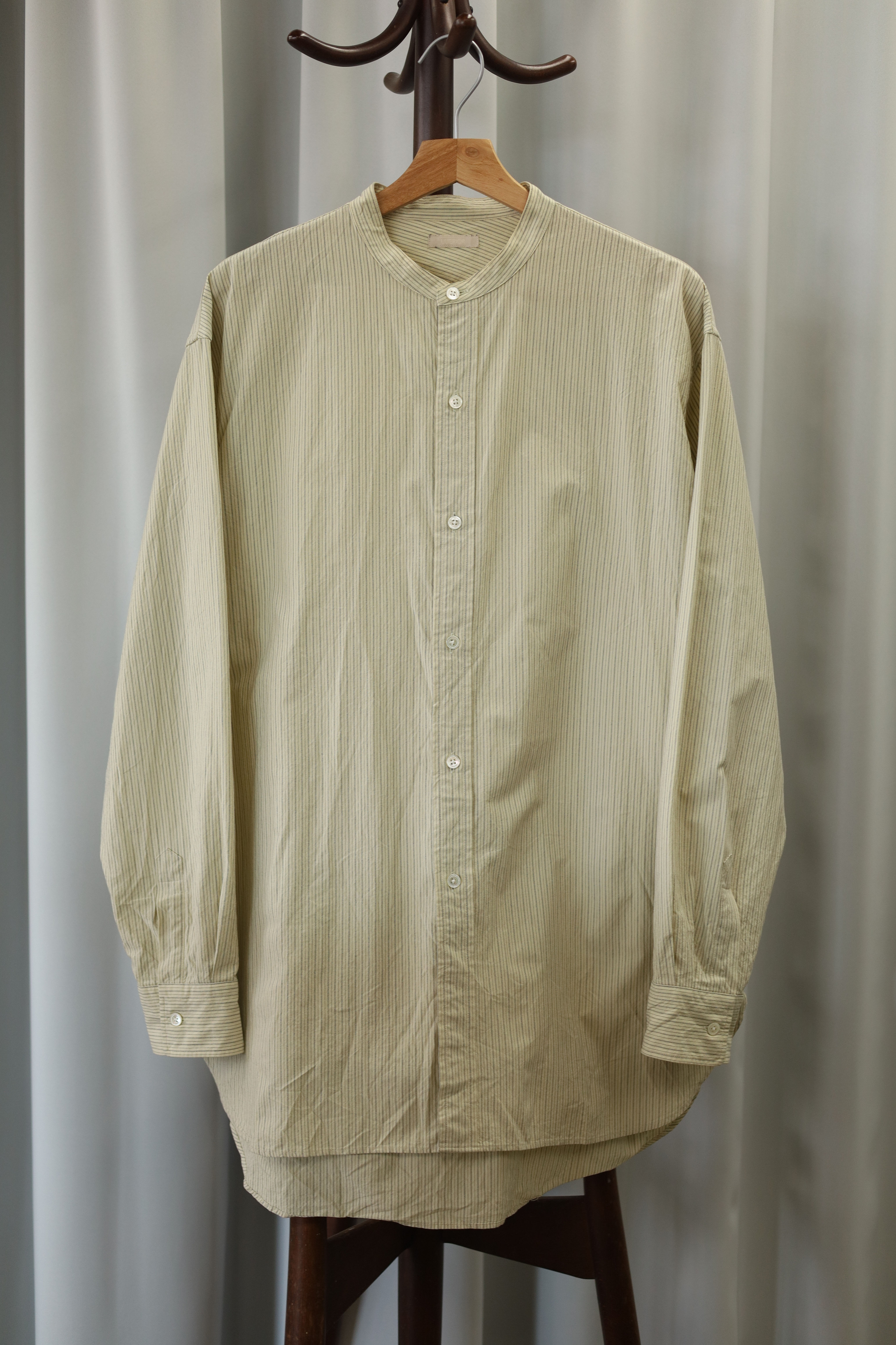 【ARCHIVE】ULTERIOR-Band Collar Shirts-yellow