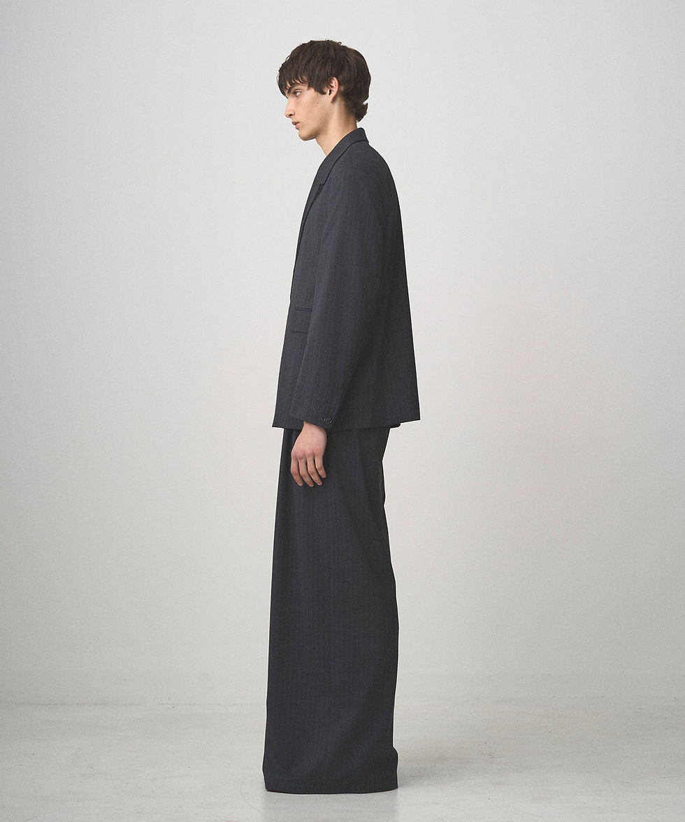 Thumbnail: 【26SS】JUHA PINSTRIPE STRUCTURED JACKET - CHARCOAL