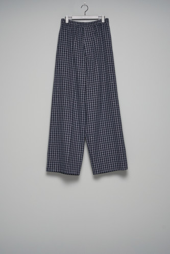 パンツ MASU SPARKLING PLAID WIDE EASY PANTS Sparkling Plaid Wide Easy Pants - Black - MASU– MASU Official