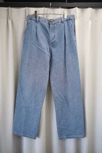 ARCHIVE】Cristaseya BLEACHED DENIM PLEATED TROUSERS | NOUVERTEmagazine