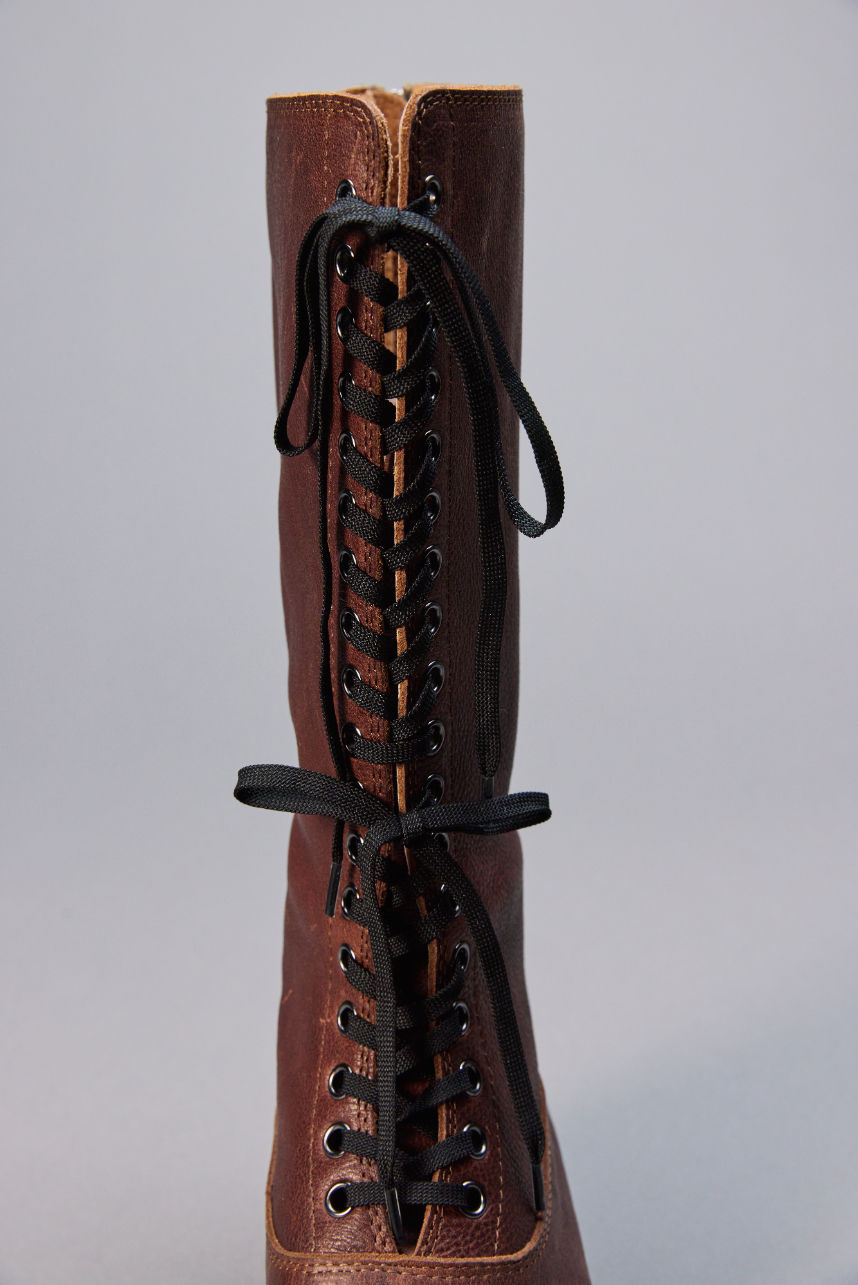 Thumbnail: 【26AW】MASU 18 HOLE BACK ZIP BOOTS - BROWN