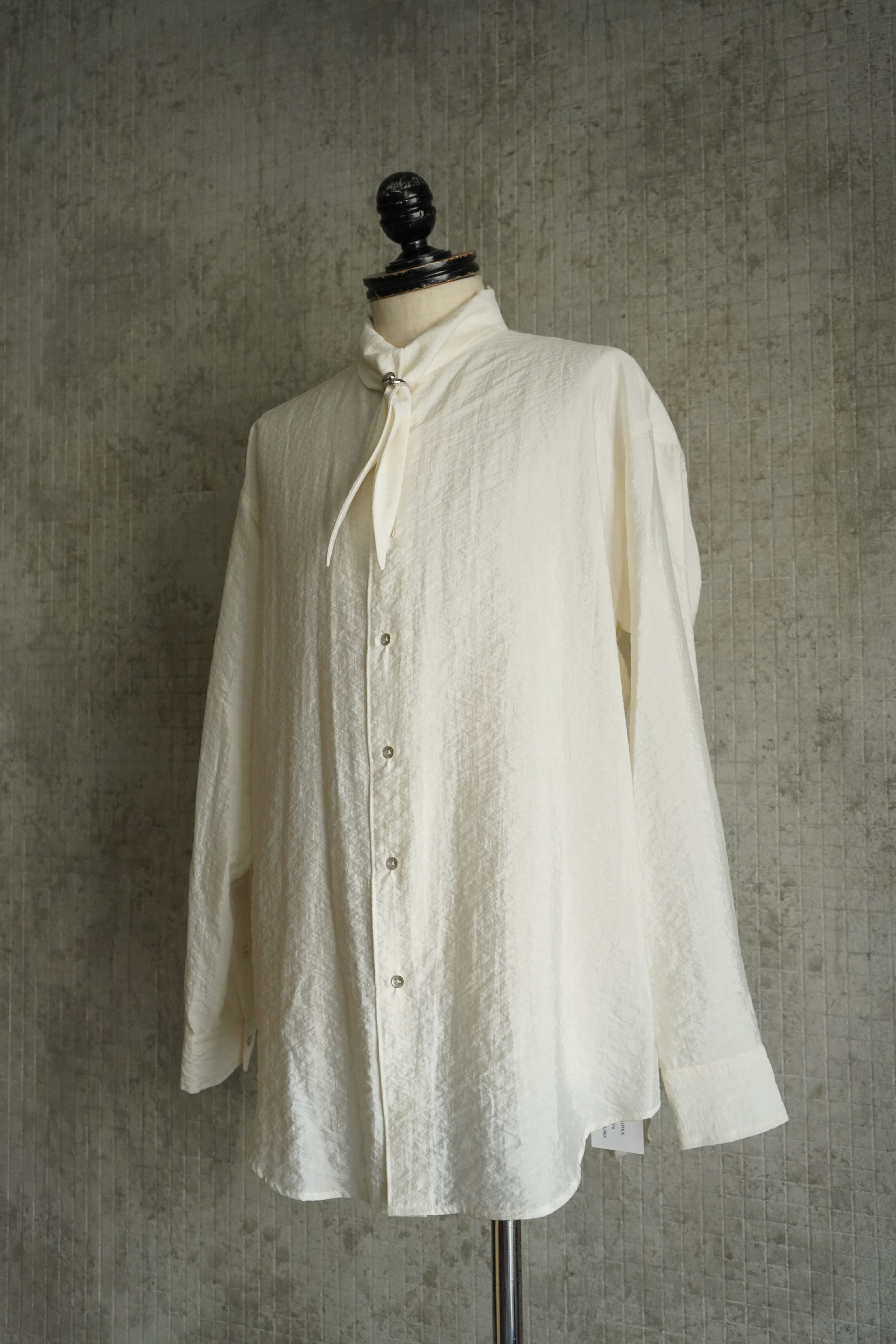 【25AW】AXIS Scarf Collar Shirts - NS - WHITE