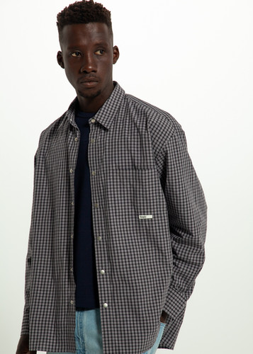 26SS】Simply Complicated UNCLE BUTTON UP SHIRT - BLACK CHECK