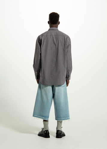 26SS】Simply Complicated UNCLE BUTTON UP SHIRT - BLACK CHECK