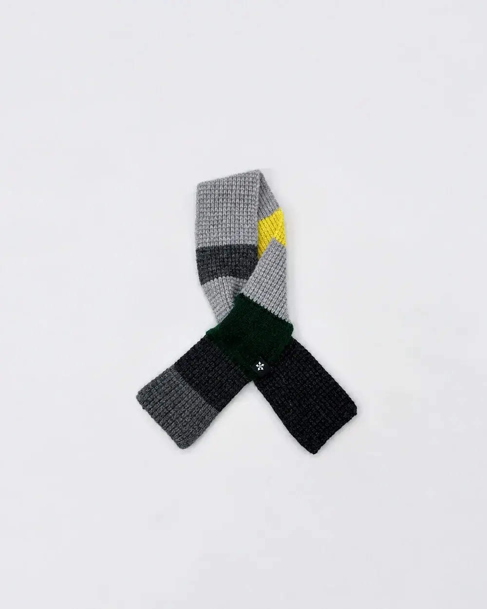 【26AW】Caledoor WAFFLE WEAVE RAMBLING SCARF - Lt Grey Multi