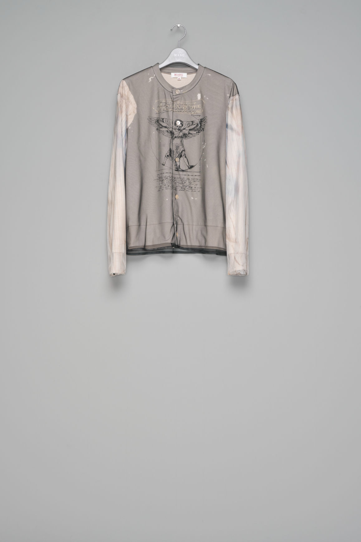【26AW】MASU ANGEL DIAGRAM LAYERED CARDIGAN - IVORY