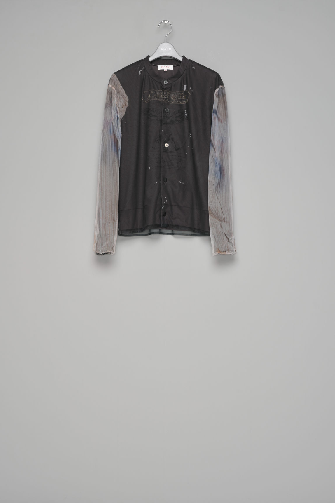 【26AW】MASU ANGEL DIAGRAM LAYERED CARDIGAN - BLACK