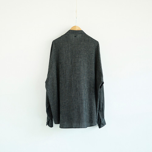トップス satou / nemaki wide check shirt(SUMI) satou nemaki wide check shirt(SUMI) satou / nemaki wide check