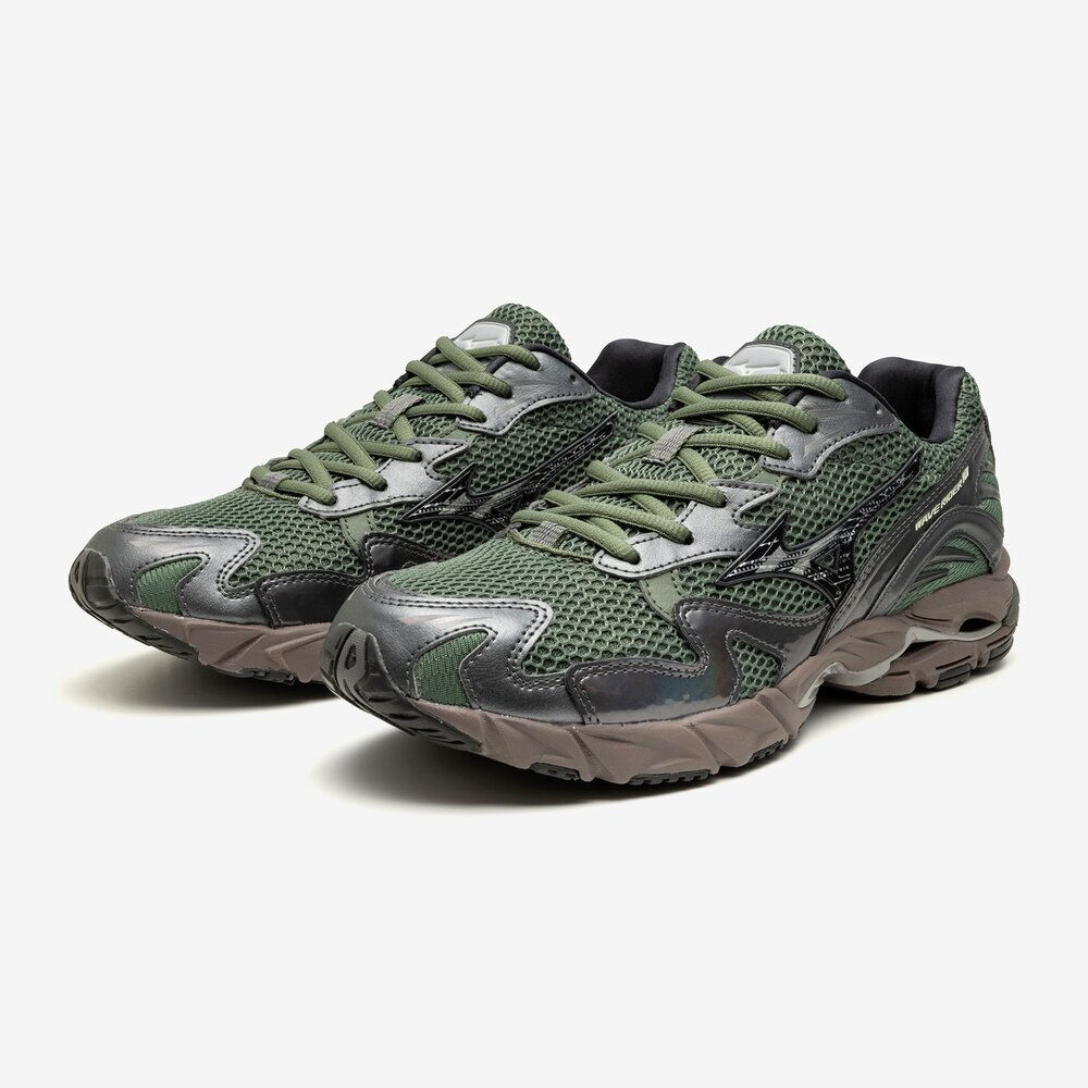 【25SS 】MIZUNO WAVE RIDER 10 - GREEN × BLACK × METALLIC GREY
