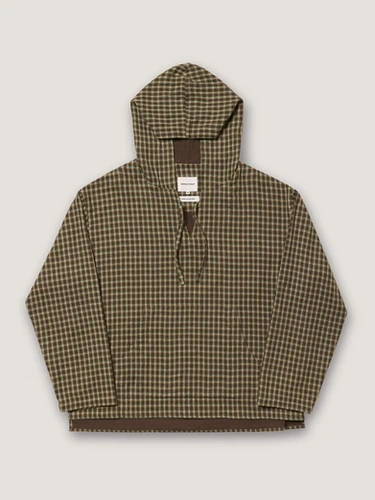 25SS】NICHOLAS DALEY HOODED PULLOVER - BROWN CHECK | NOUVERTEmagazine