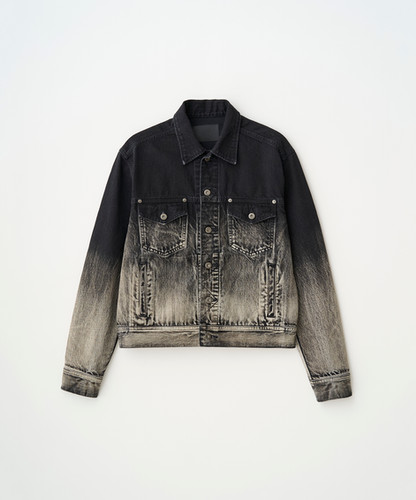 25AW】JUHA GRADATION DENIM JACKET - BLACK | NOUVERTEmagazine