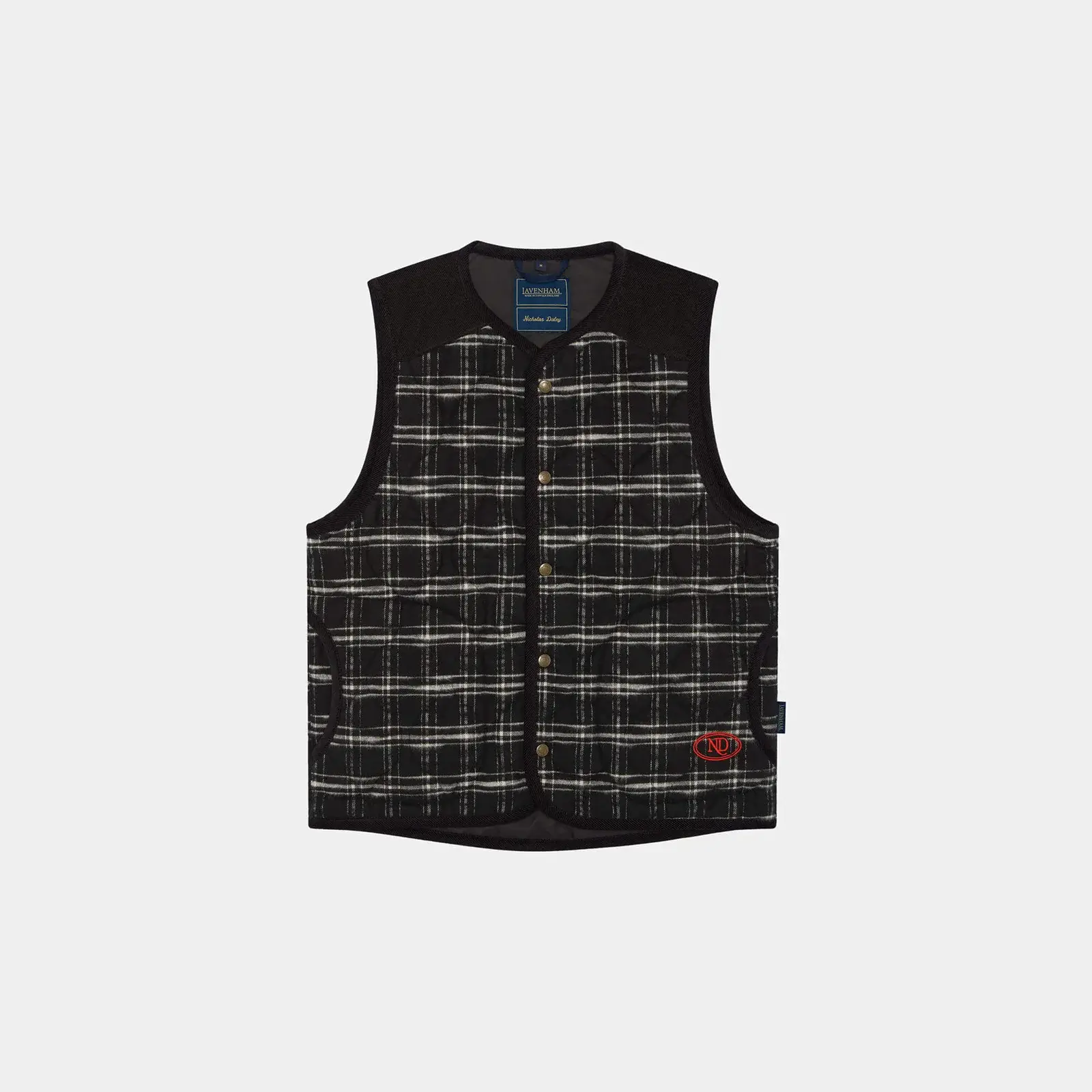 【26AW】Nicholas Daley × Lavenham Brushed Cotton Gilet Mens - BLACK