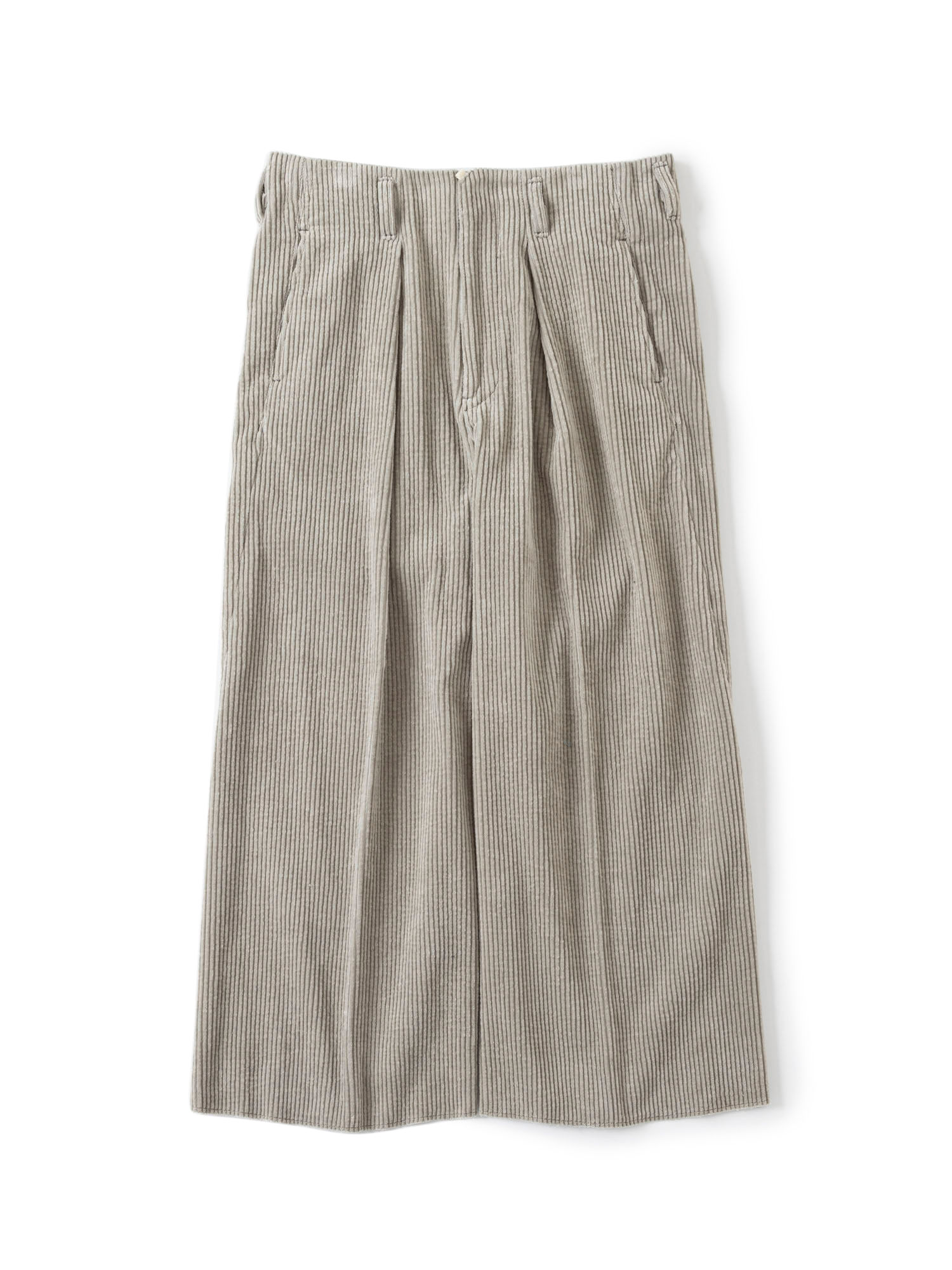【25AW】saby TUCK-BAGGY TYPE 3 - Enshu Japan Soft Cord FAB - GREGE