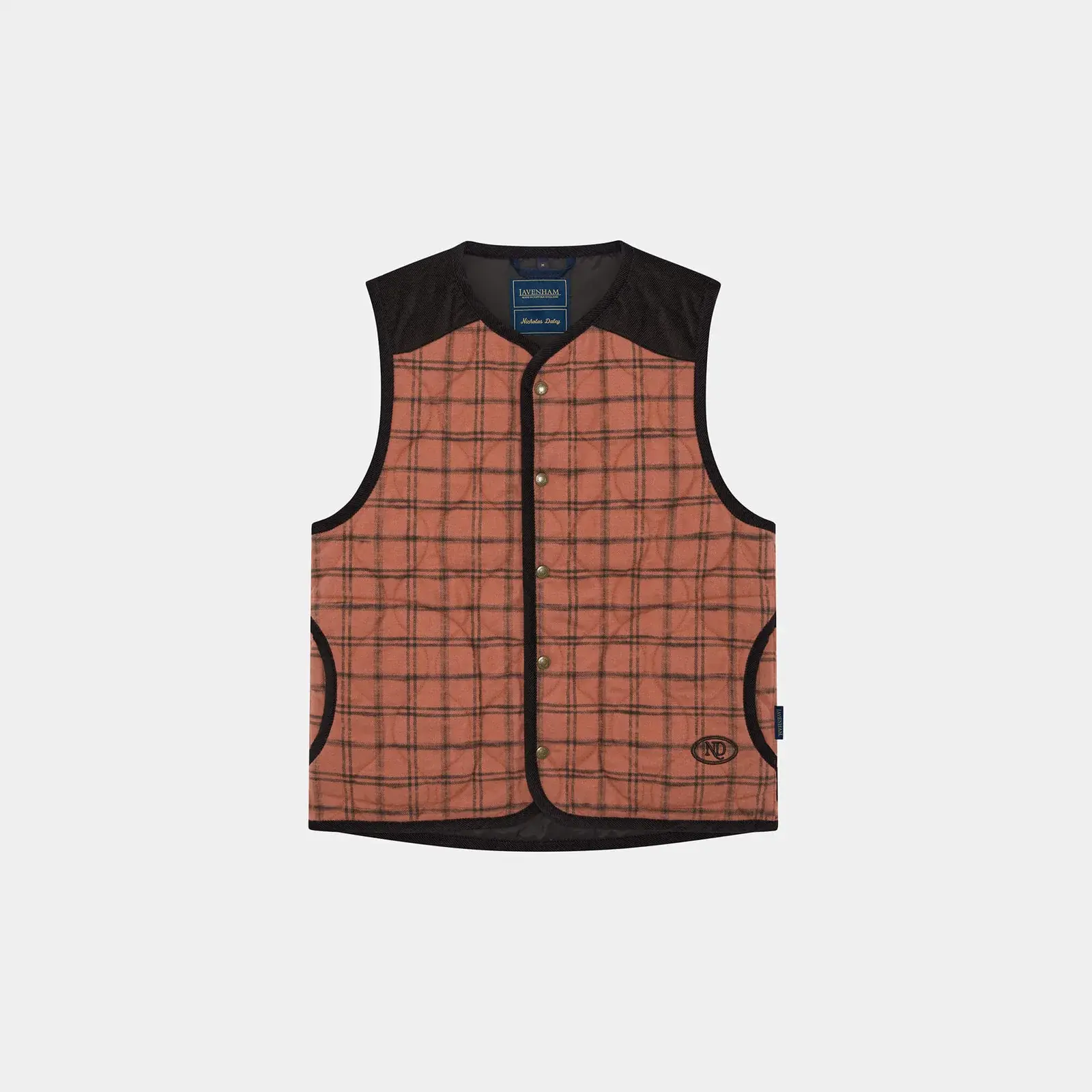 【26AW】Nicholas Daley × Lavenham Brushed Cotton Gilet Mens - RED