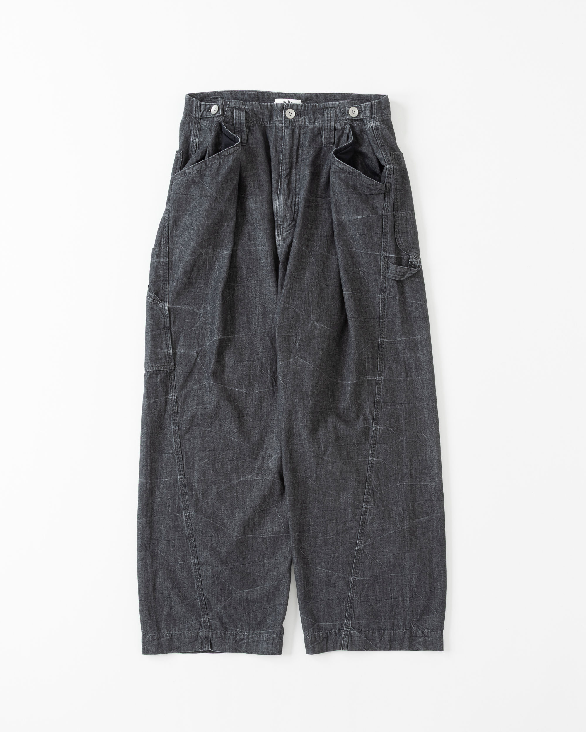 【26SS】saby WORK PANTS - 6.5oz Kojima Japan Denime - BLK VINTAGE