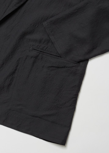 26SS】ULTERIOR WASHED WOOL SILK TWILL SH-JKT - BLACK