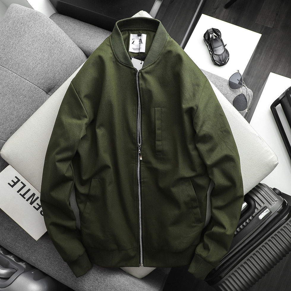 Thumbnail: Áo Khoác Bomber Kaki Zara