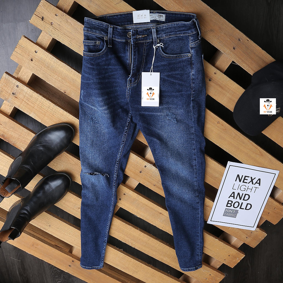 Thumbnail: Quần Dài Jean Zara Rách Gối