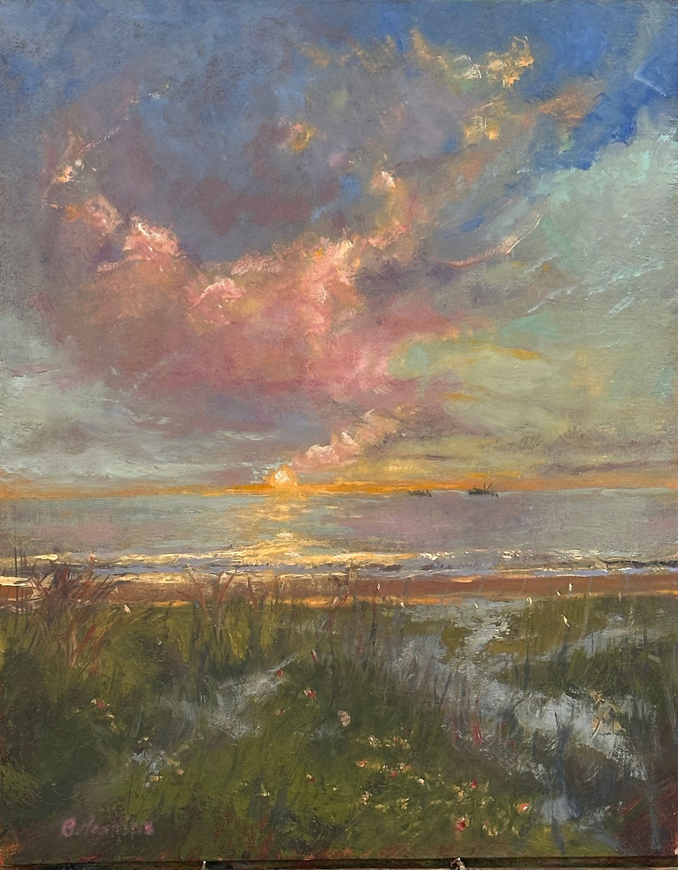 Shrimp Boats at Dawn by Barbara Hopkins