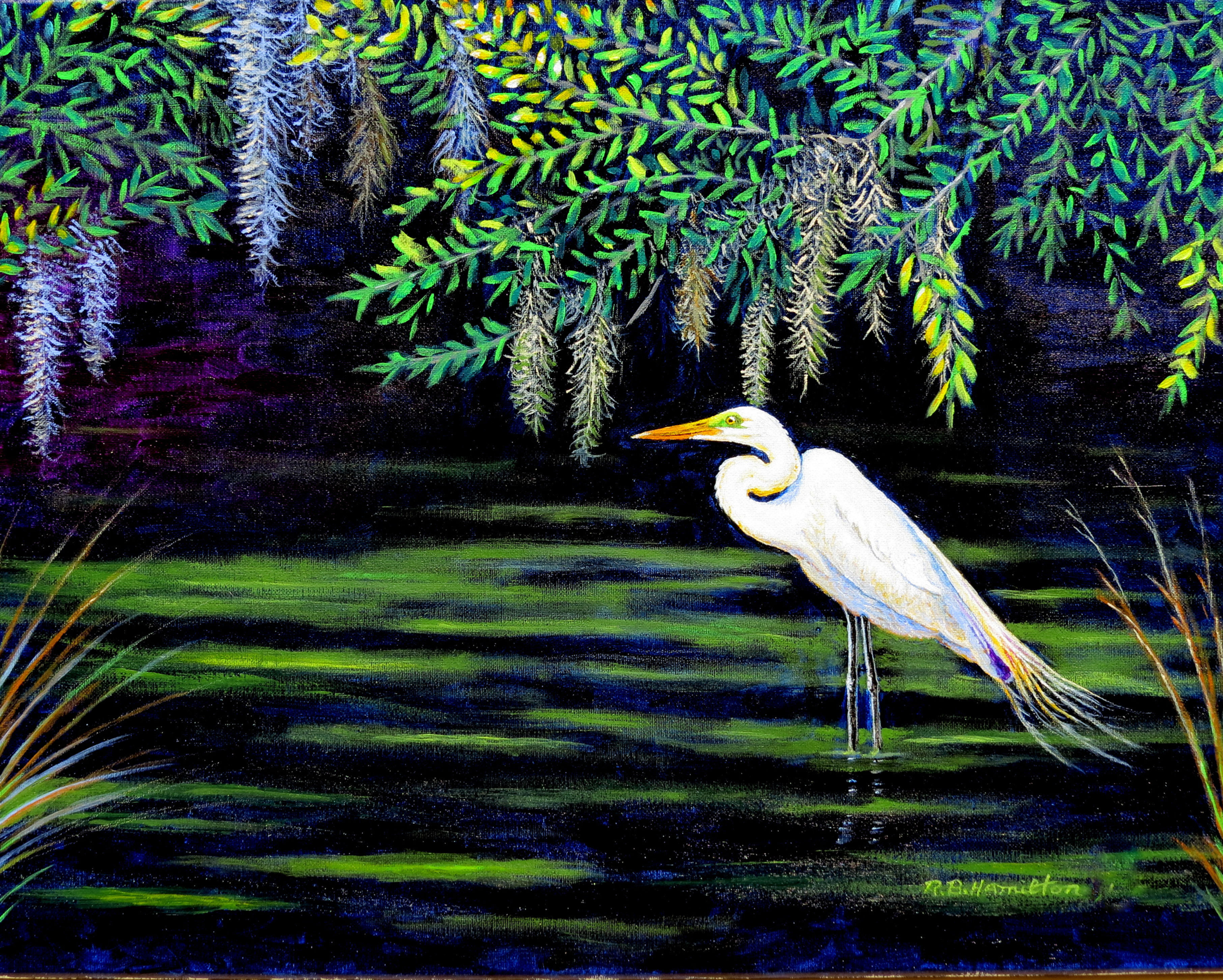 Egret Lagoon by Dick Hamilton