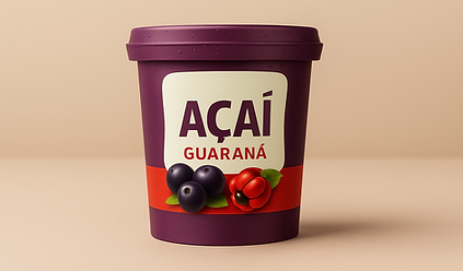 Açaí and guaraná sorbet – Brazilian açaí blended with guaraná, fruity & energizing, antioxidant-rich, ideal for bowls, smoothies & snacks