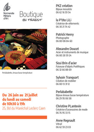 Retrouvez les bijoux Perlababette à la "Boutique en transit" 25 Bd du Maréchal Leclerc à C