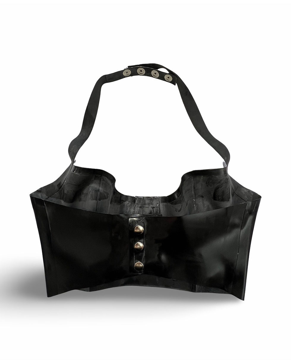 Thumbnail: Latex Longline Underwire Halter Bra