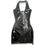 Thumbnail: flat photo of black latex lace up dress