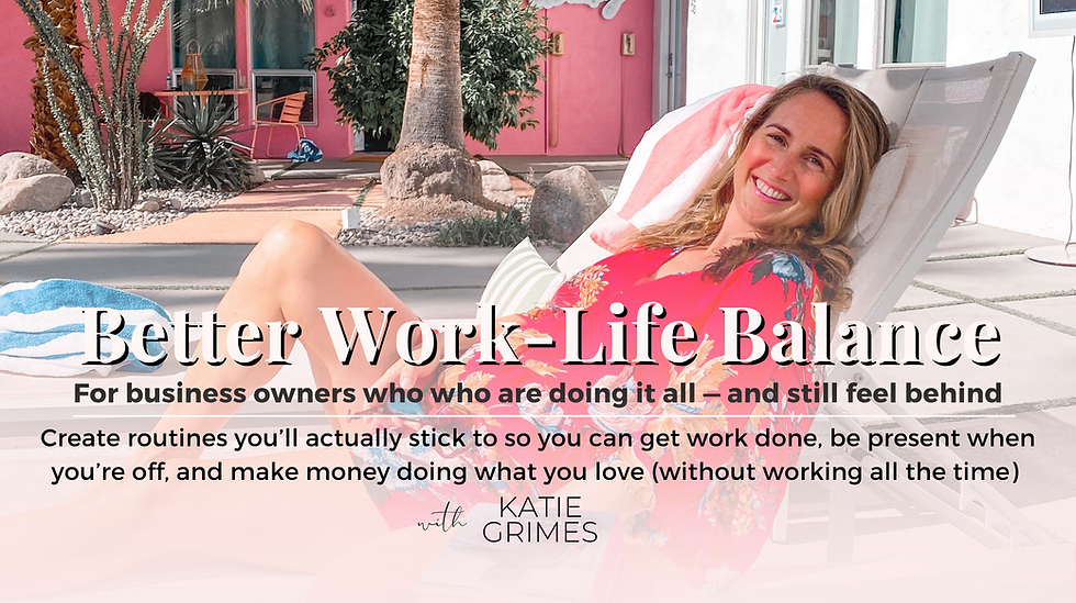Better Work Life Balance
