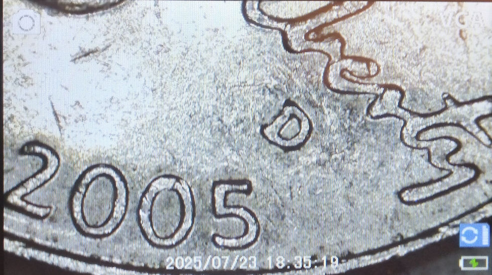 Thumbnail: Rare 2005 D Jefferson Nickel coin with doubled die errors +