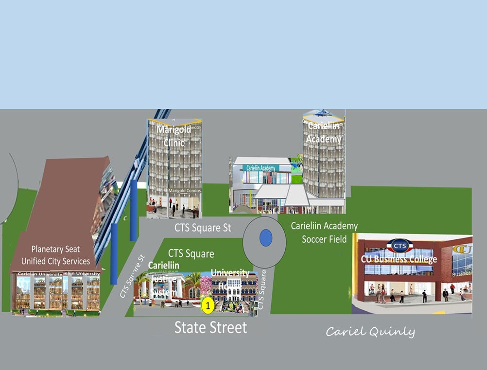1b - Au Zone 1 Map -CTS + City Services, Carieliin Educational &Justice Systems